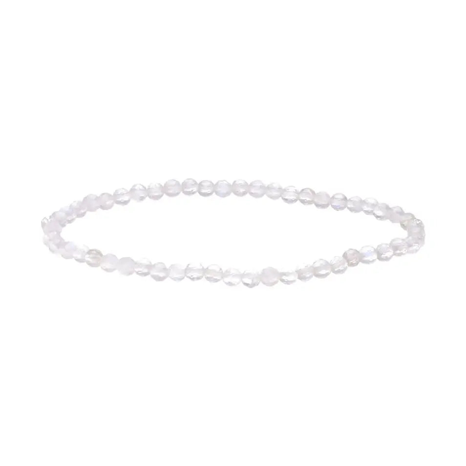 Maansteen 3mm Gefacetteerde armband