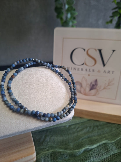 Armband 3mm gefacetteerde Sodaliet