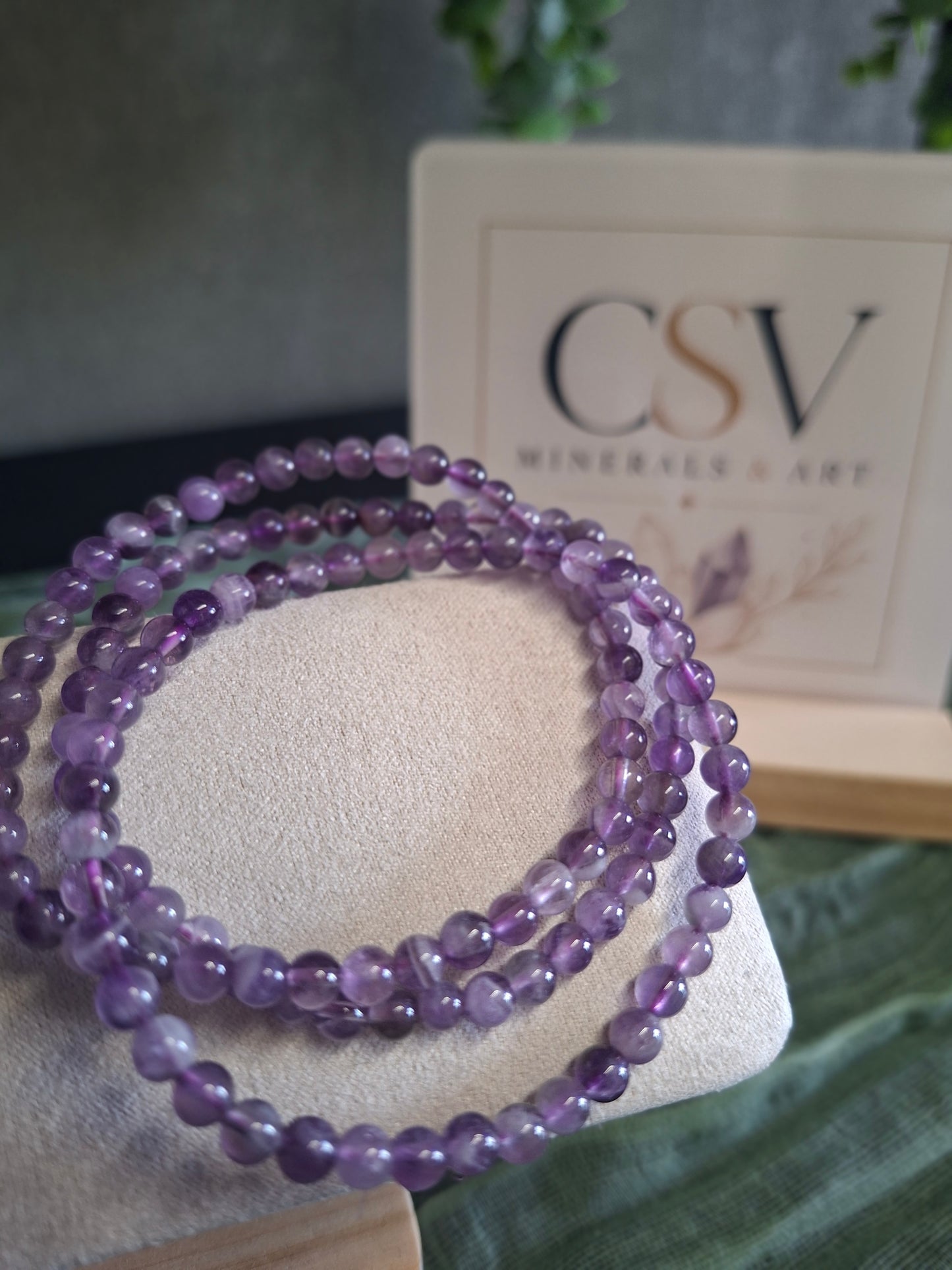 Chevron Amethist 4mm Armband