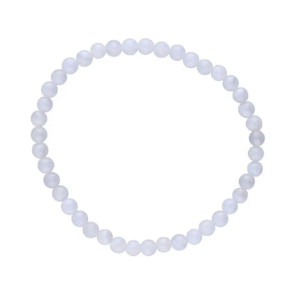 Armband Blauwe Chalcedoon 4mm