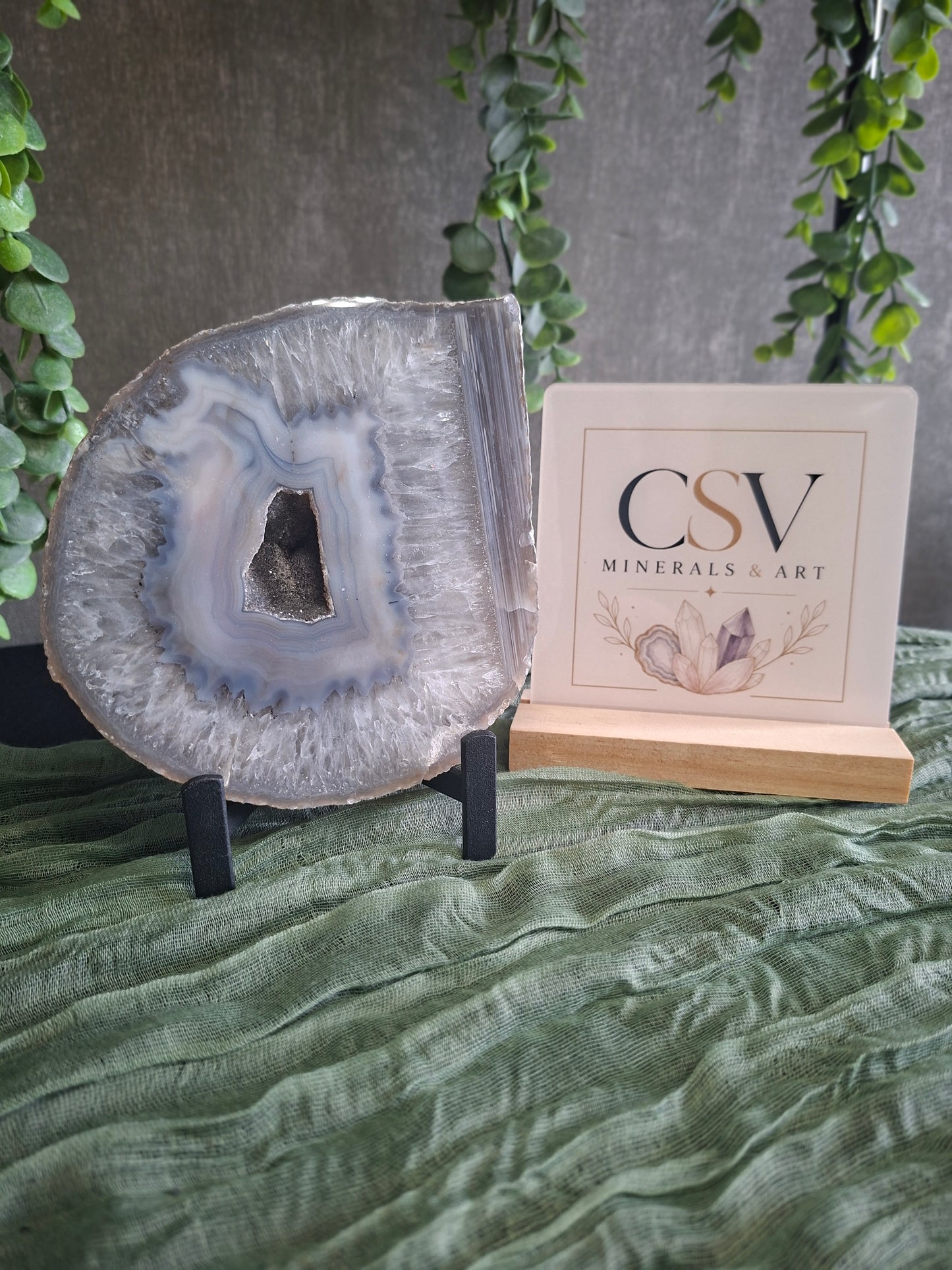 Agaat Slab met druzy