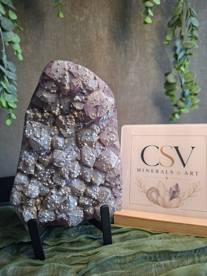 Uniek verzamelstuk Amethist met Chalcedoon en Calciet