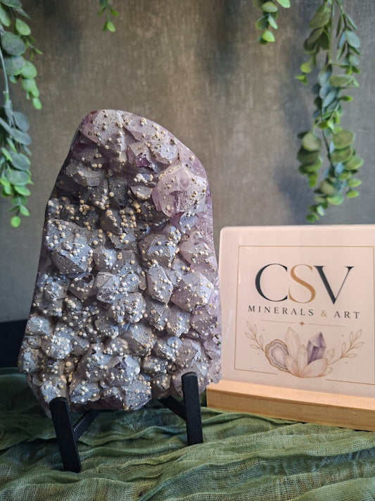 Uniek verzamelstuk Amethist met Chalcedoon en Calciet