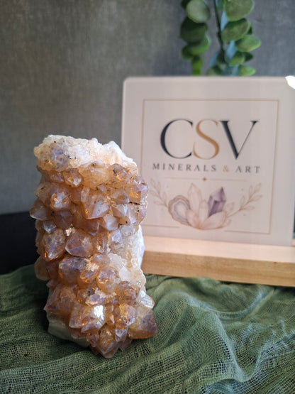 Citrien Cluster staand met Chalcedoon