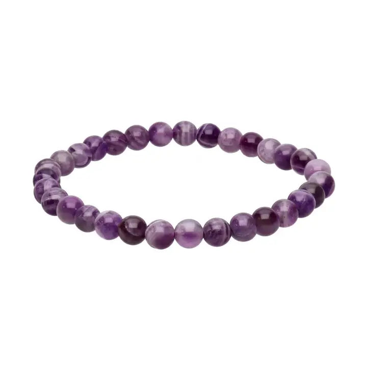 Chevron amethist 6mm armband
