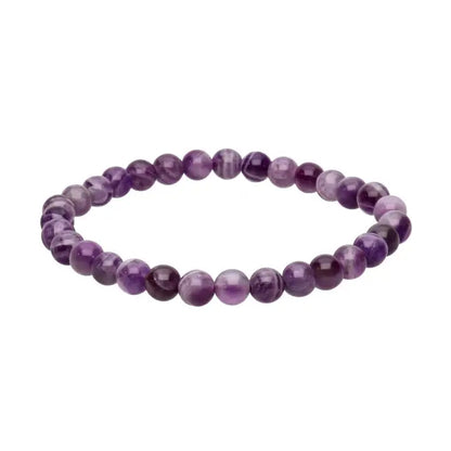 Chevron amethist 6mm armband