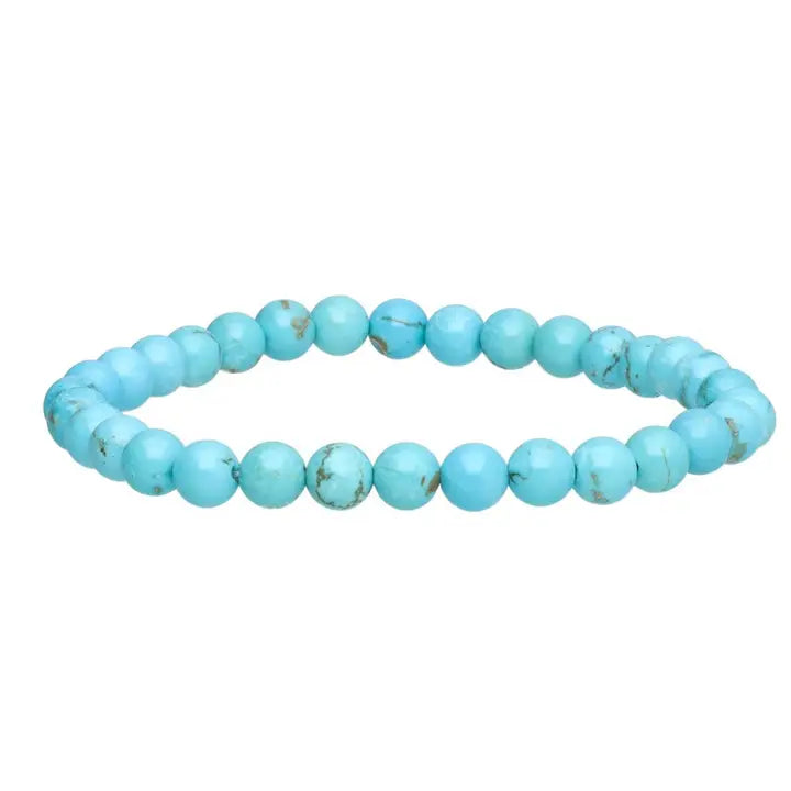 Blauwe Howliet 6mm armband