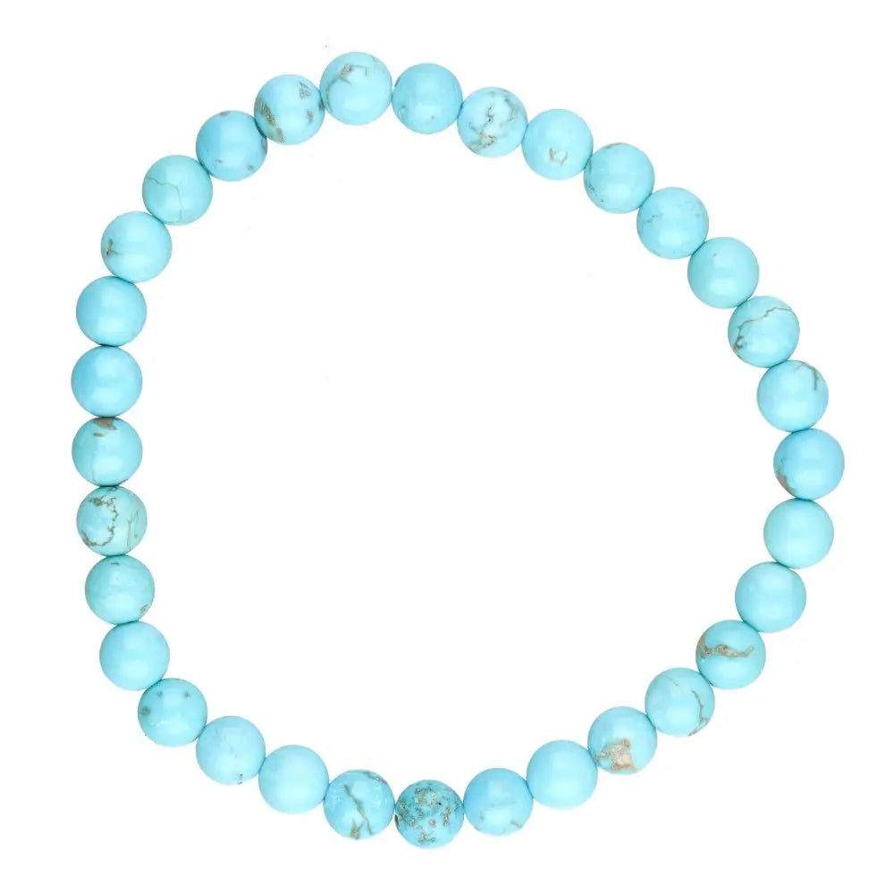 Blauwe Howliet 6mm armband