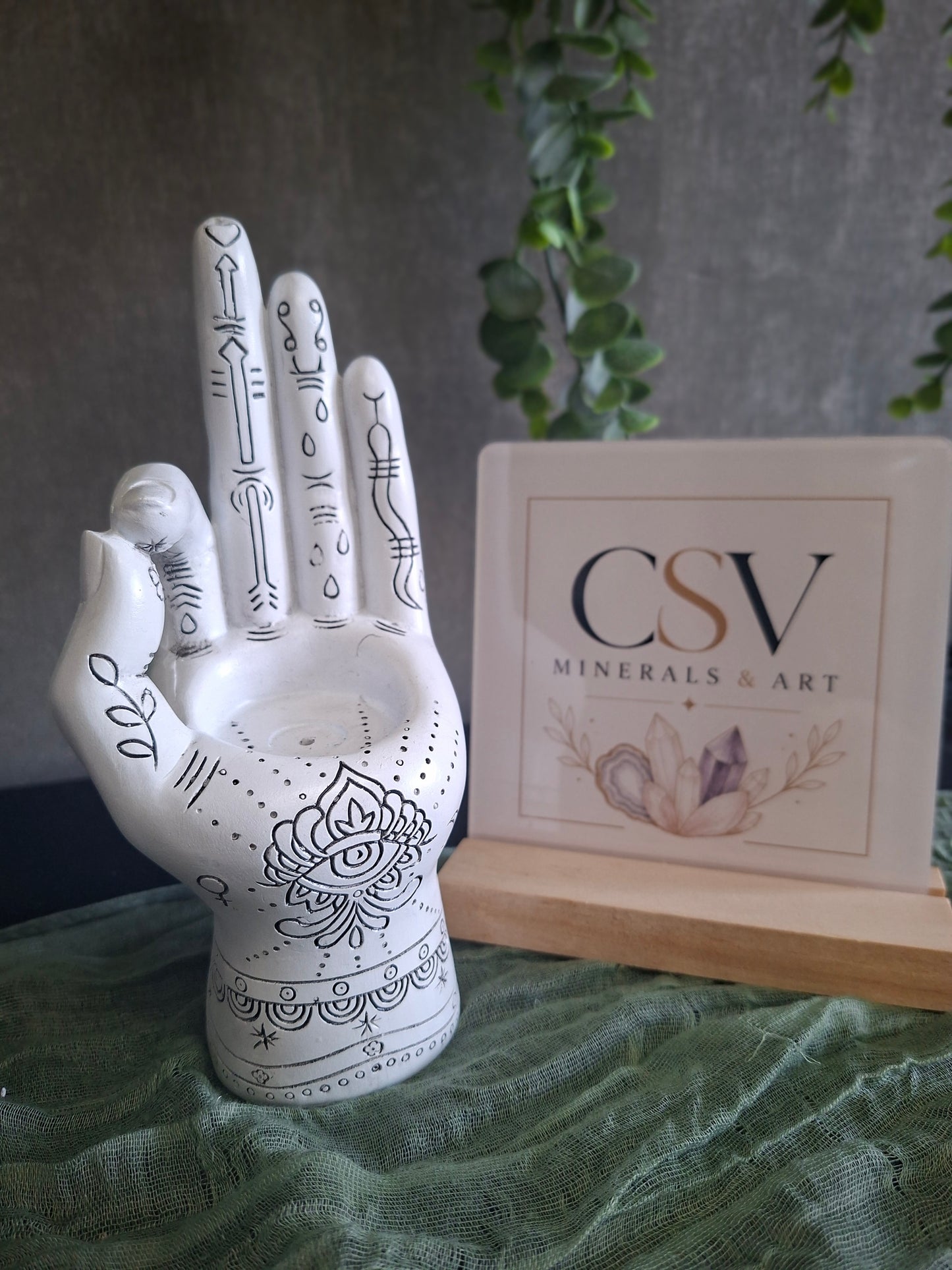 Decoratieve Hand – veelzijdige sfeerhouder Wit