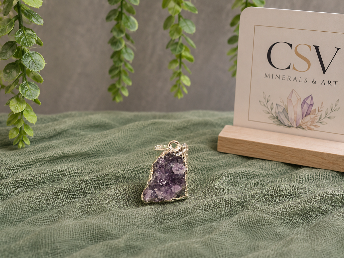 Druzy Amethist hanger