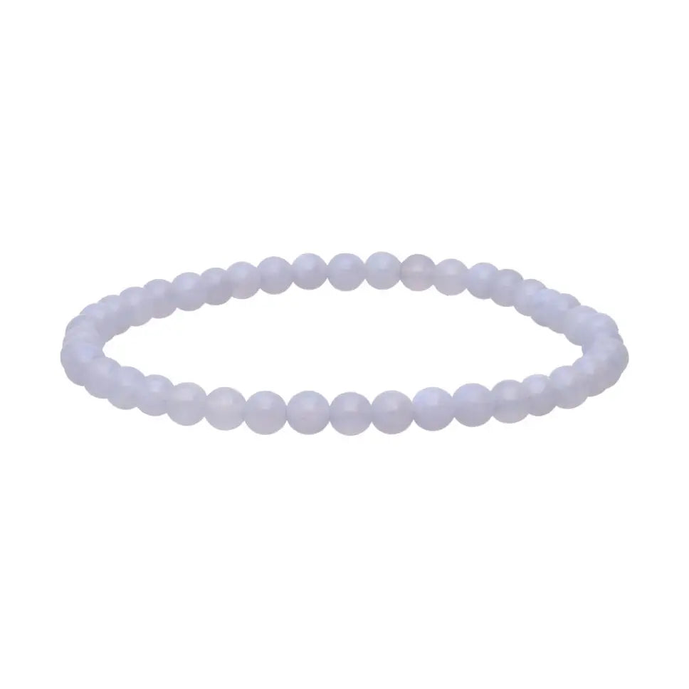 Armband Blauwe Chalcedoon 4mm