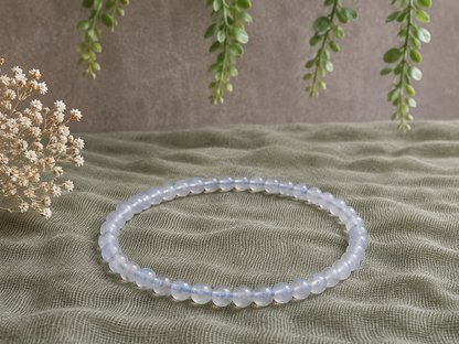 Armband Blauwe Chalcedoon 4mm
