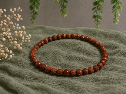 Goldstone 4mm armband