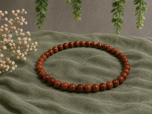 Goldstone 4mm armband