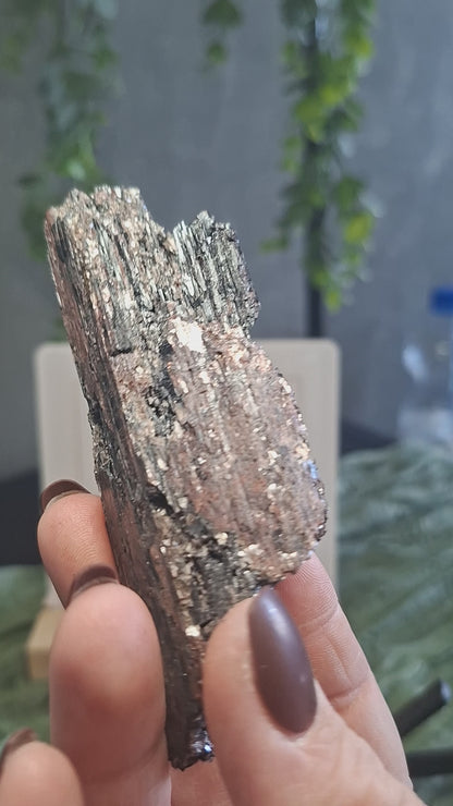 Zwarte toermalijn met gouden mica 6