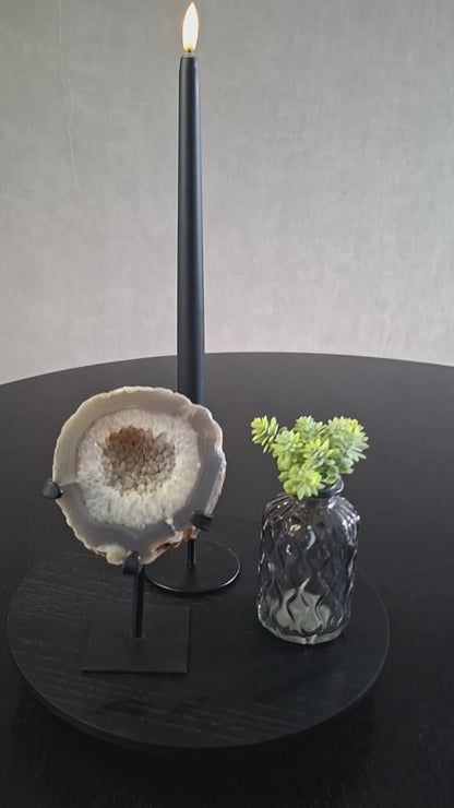 Agaat Geode op standaard Grijs