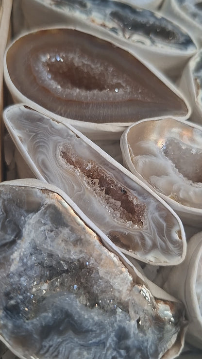 Mini agaat geode's