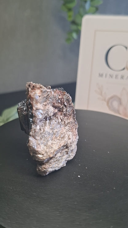 Zwarte toermalijn met gouden mica 1